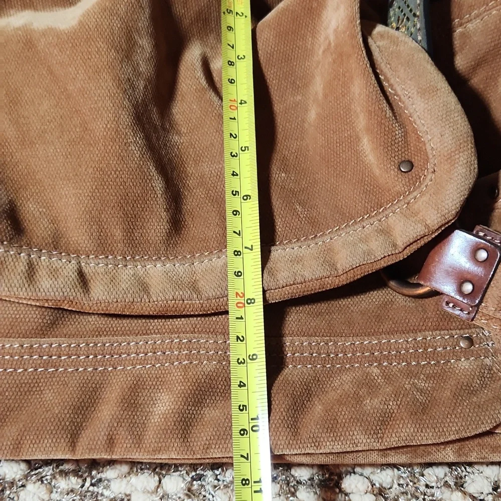 Fossil Tan Canvas and Leather Messenger Bag - Picture 12 of 14
